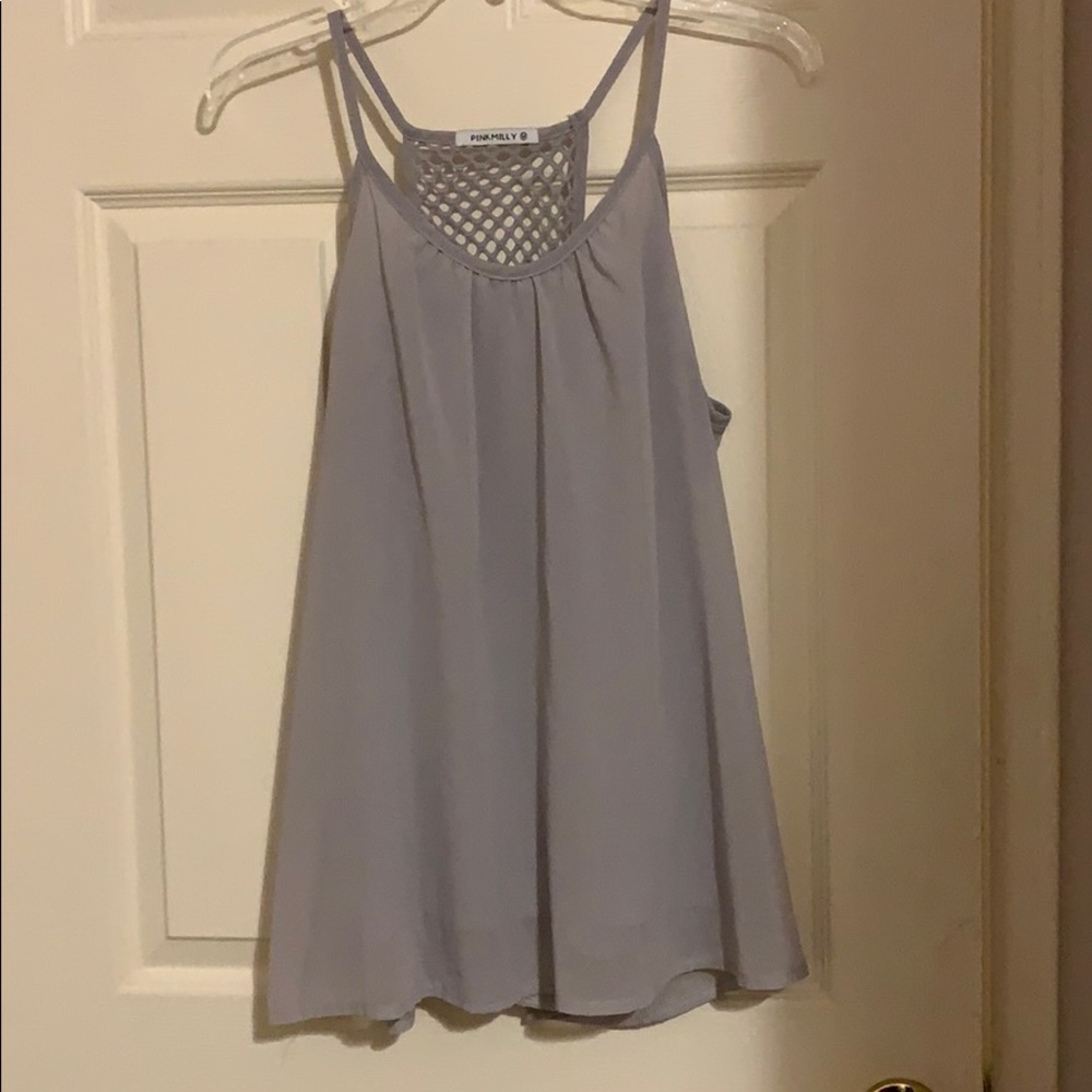 Light gray flowy tank